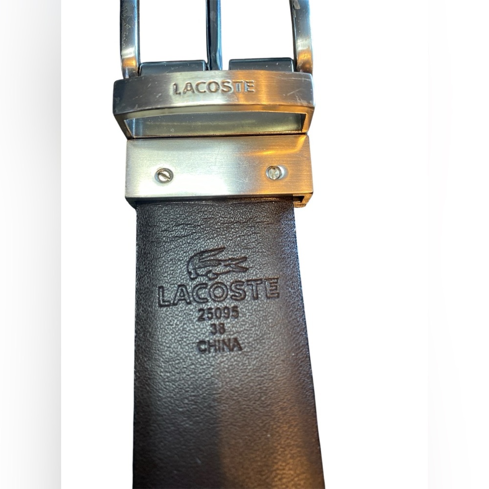 Men’s Belts 42” Lacoste & Perry Ellis Black Brown Reversible Fashion Bundle